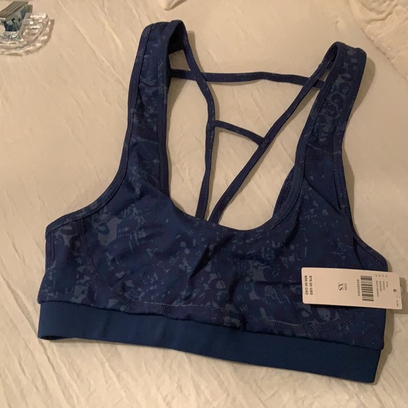 Daily Practice by Anthropologie Sofia Sports Bra in Navy Leopard - Picture 4 of 11